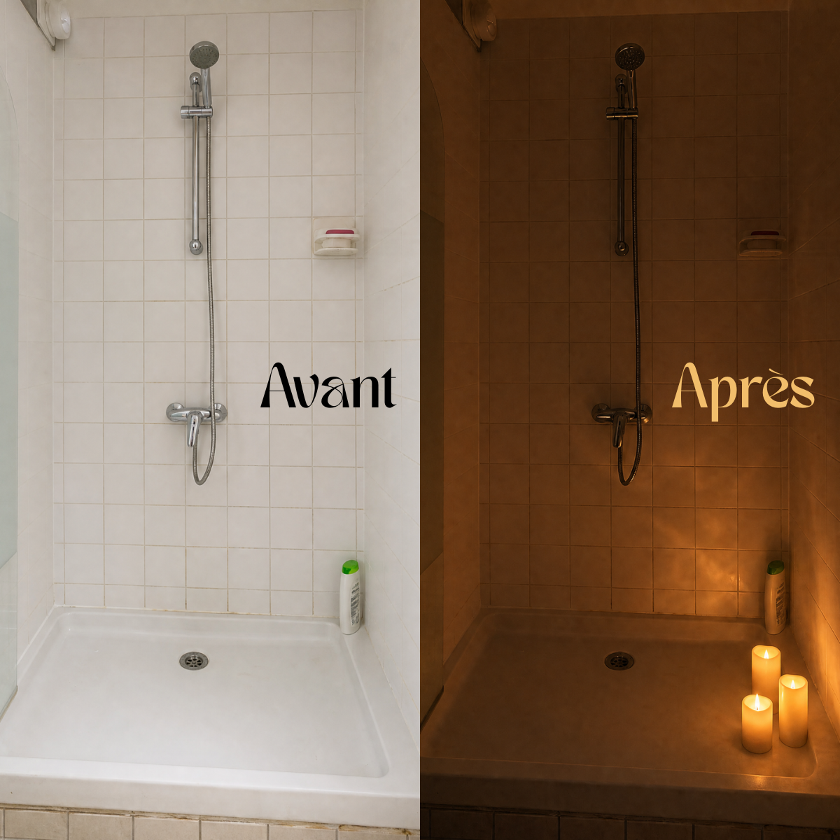 Lueur Spa - Bougie LED de douche