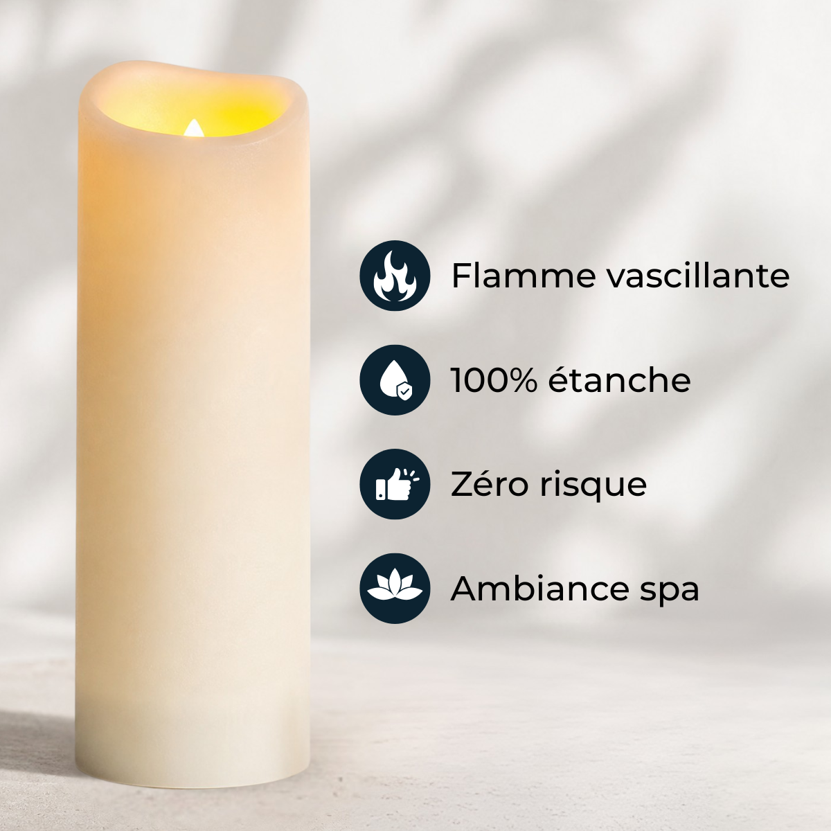 Lueur Spa - Bougie LED de douche